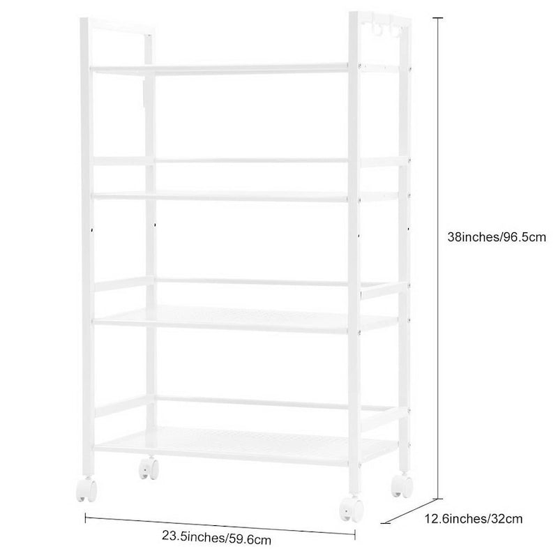 3- OR 4-tier Wheeled Steel Kitchen Island Cart