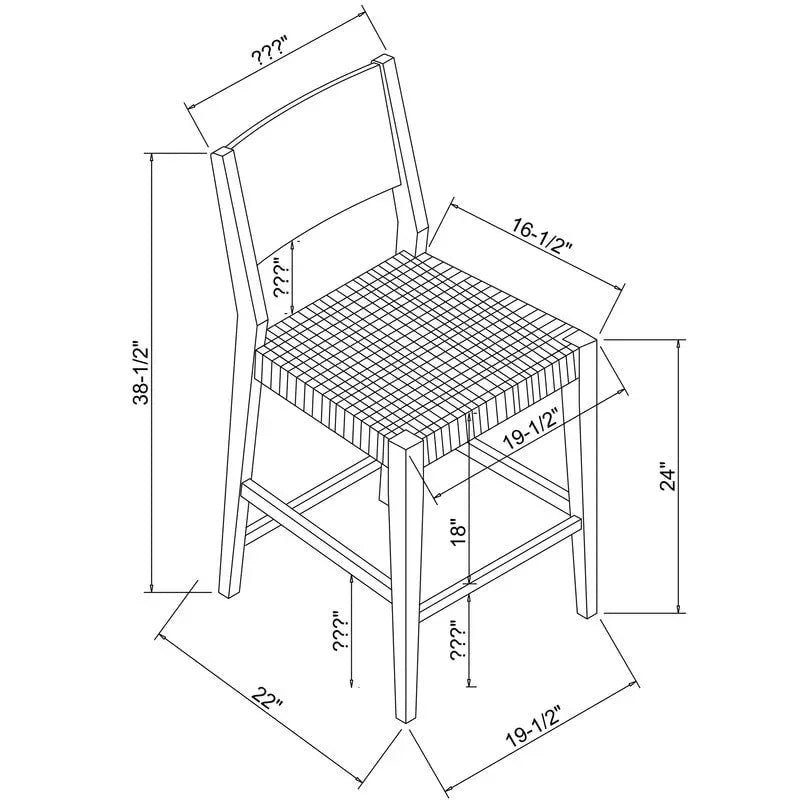 Caelan Seagrass 24-Inch Counter Stool (Set of 2)