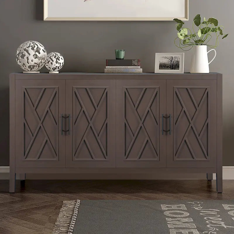 4 Door Wooden Twill Sideboard