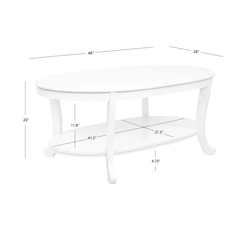 Modena Rusitc White Wood Coffee Table