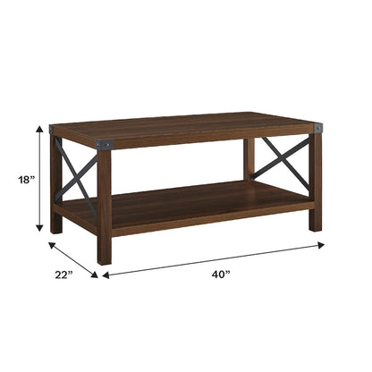 Middlebrook Kujawa Coffee Table with Metal Accents