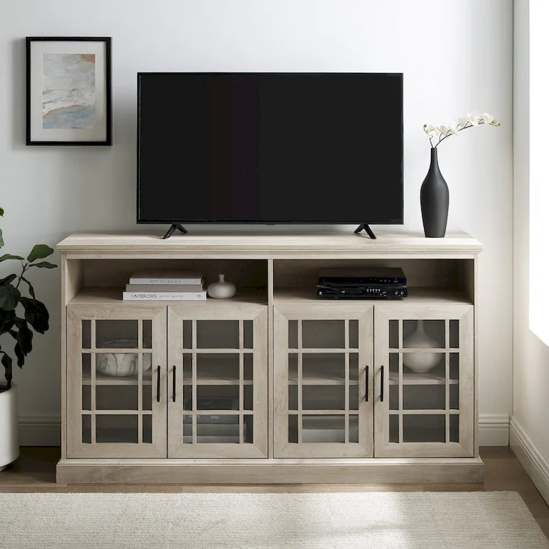 Middlebrook 58-inch Framed Glass 4-Door TV Stand