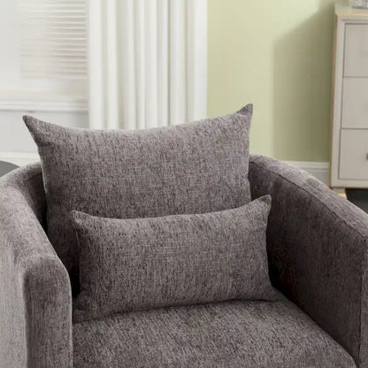 Swivel Barrel Chair, Comfy Round Accent Sofa Chair for Living Room, 360 Degree Swivel Barrel Club Chair