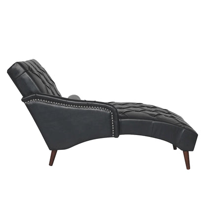 Christopher Knight Home - Isabella Indoor Chaise Lounge Armchair with Pillow and Solid Wood Legs