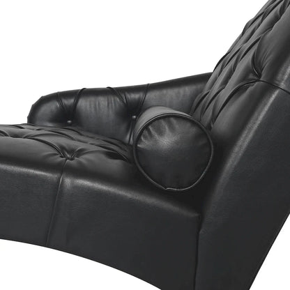 Christopher Knight Home - Isabella Indoor Chaise Lounge Armchair with Pillow and Solid Wood Legs