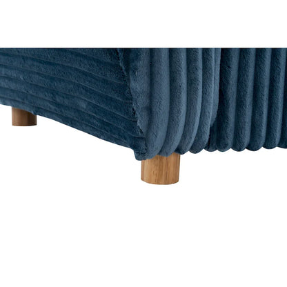 84.4 Corduroy 3-Seater Sofa with Solid Wood Frame, Comfortable Cushions