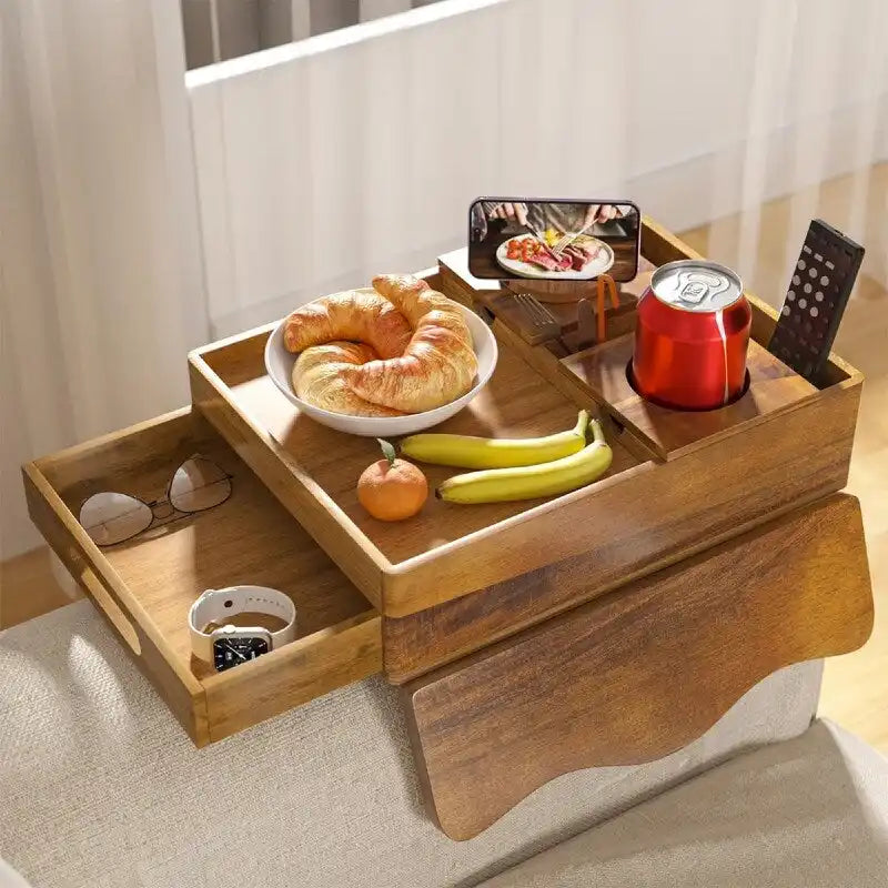 Couch Cup Holder Tray - 13.9L x 9.8W x 3H