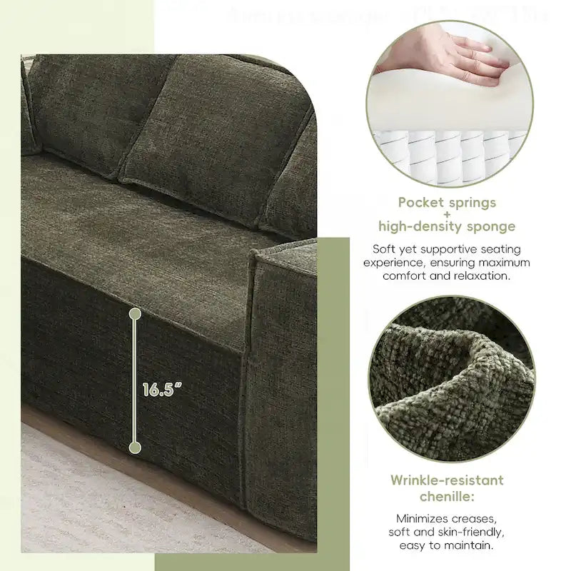 Minimalist Modular Sofa with Advanced Materials for Comfort and Style