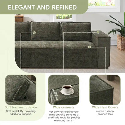 Minimalist Modular Sofa with Advanced Materials for Comfort and Style
