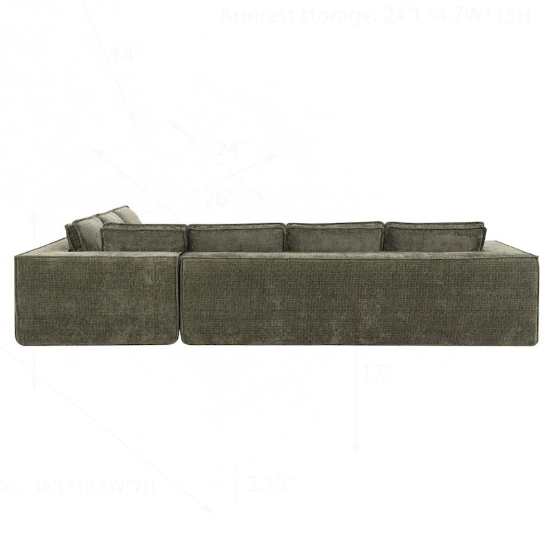 Minimalist Modular Sofa with Advanced Materials for Comfort and Style