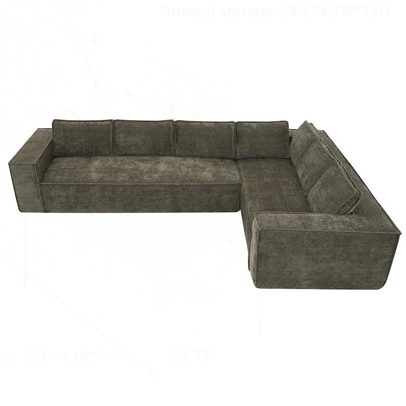 Minimalist Modular Sofa with Advanced Materials for Comfort and Style