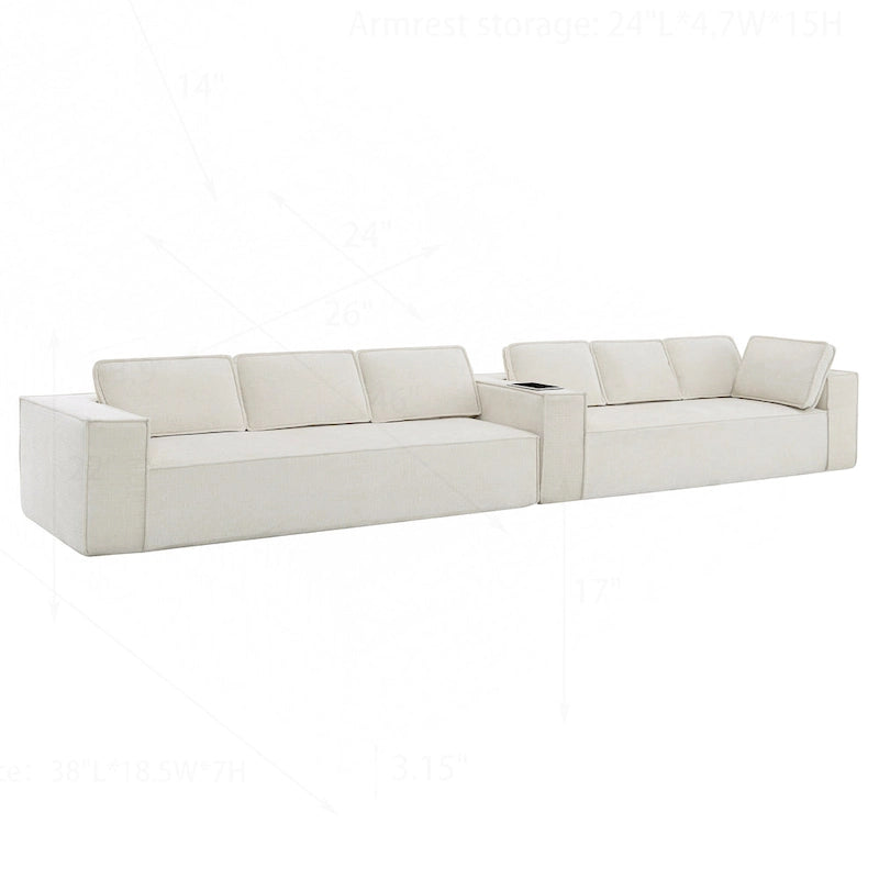 Minimalist Modular Sofa with Advanced Materials for Comfort and Style