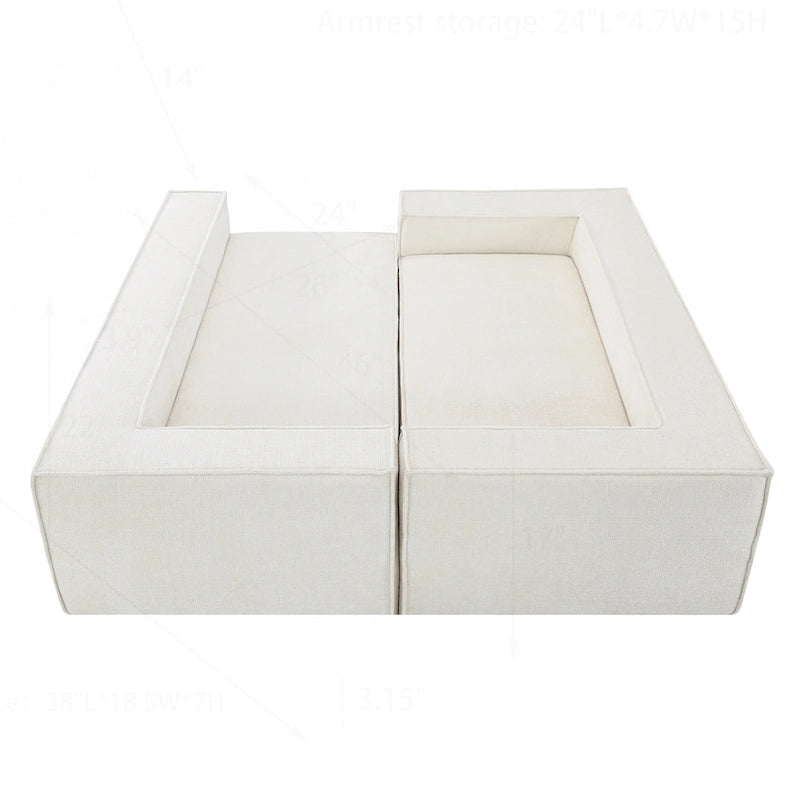 Minimalist Modular Sofa with Advanced Materials for Comfort and Style