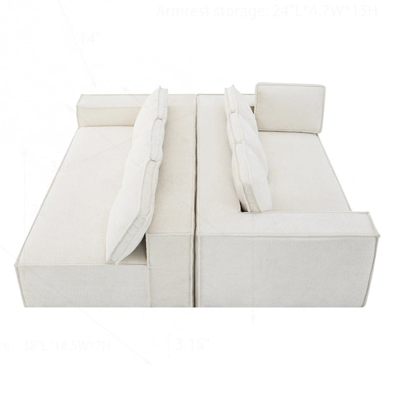 Minimalist Modular Sofa with Advanced Materials for Comfort and Style