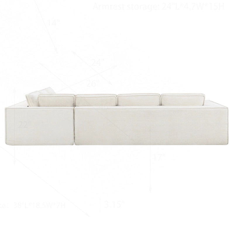 Minimalist Modular Sofa with Advanced Materials for Comfort and Style