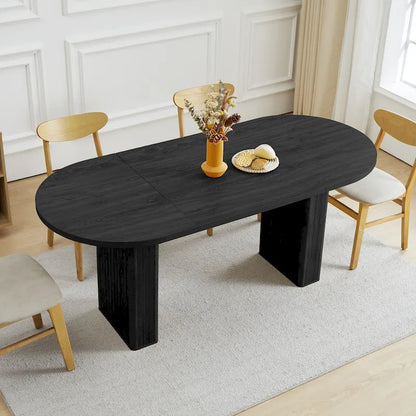 Oval Wood 70.86 in. Dining Table Seats 4-6