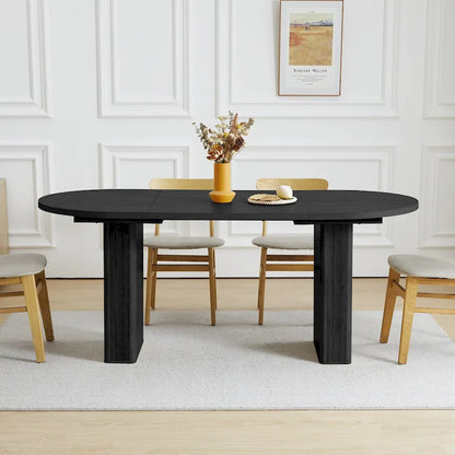 Oval Wood 70.86 in. Dining Table Seats 4-6