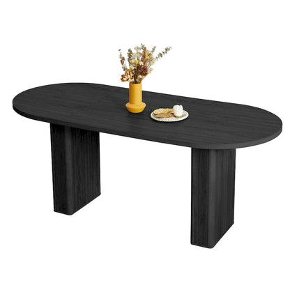 Oval Wood 70.86 in. Dining Table Seats 4-6