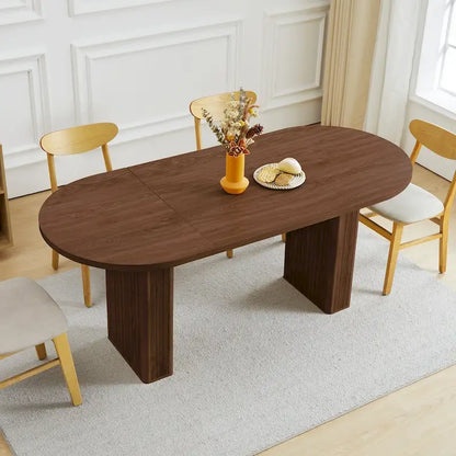 Oval Wood 70.86 in. Dining Table Seats 4-6