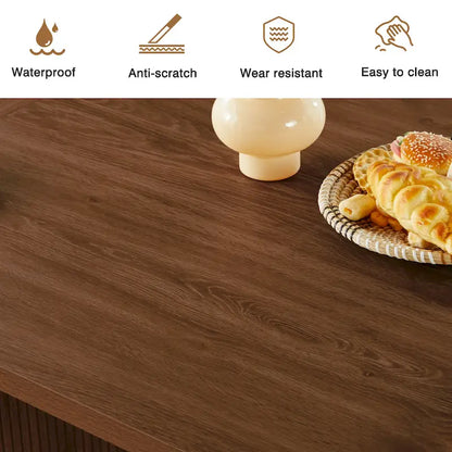 Oval Wood 70.86 in. Dining Table Seats 4-6