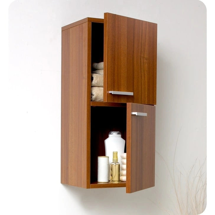 Fresca 27 Wall Mounted Bathroom Linen Cabinet with Two Storage Areas