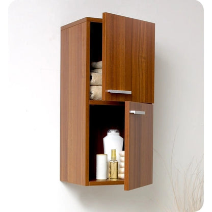 Fresca 27 Wall Mounted Bathroom Linen Cabinet with Two Storage Areas