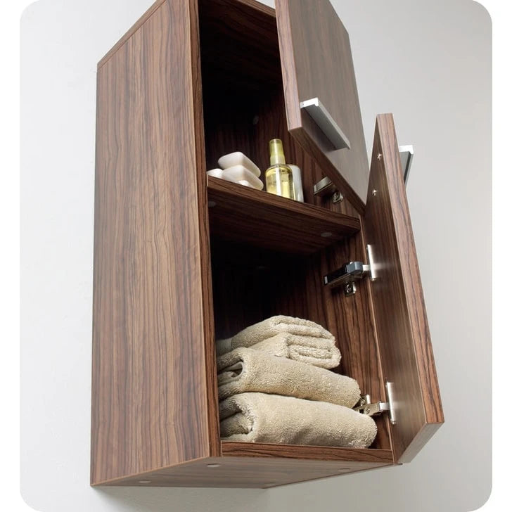 Fresca 27 Wall Mounted Bathroom Linen Cabinet with Two Storage Areas