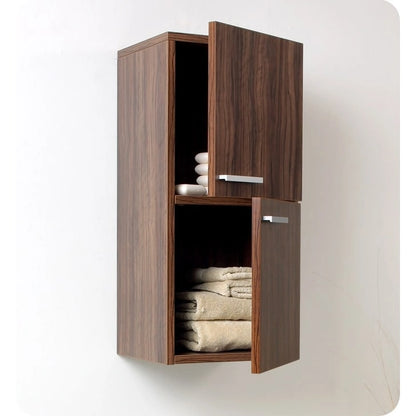 Fresca 27 Wall Mounted Bathroom Linen Cabinet with Two Storage Areas