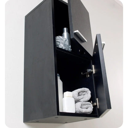 Fresca 27 Wall Mounted Bathroom Linen Cabinet with Two Storage Areas