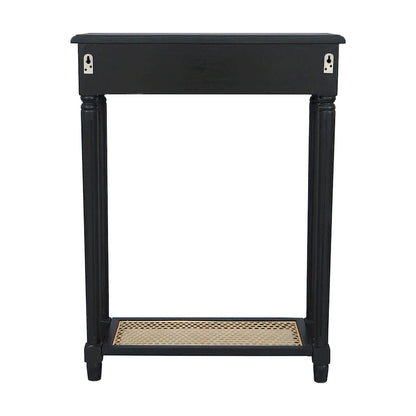 Lenora 1-drawer Solid Wood Console Accent Table with Cane Shelf by East at Main