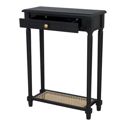 Lenora 1-drawer Solid Wood Console Accent Table with Cane Shelf by East at Main