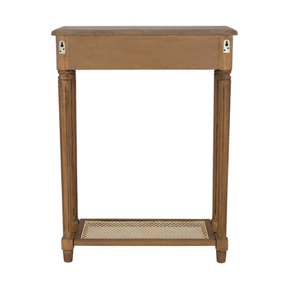 Lenora 1-drawer Solid Wood Console Accent Table with Cane Shelf by East at Main