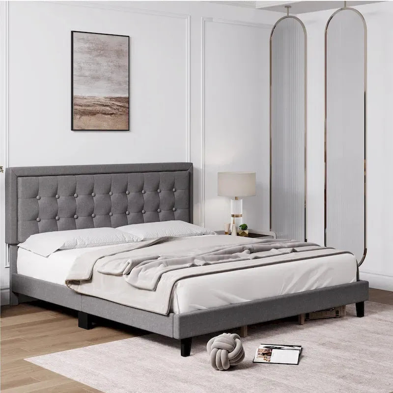 Senfot King Size Platform Bed Frame