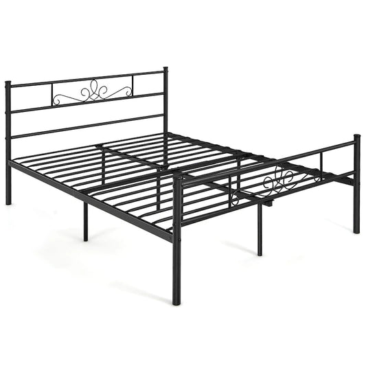 Costway Twin/Queen/Full Metal Platform Bed Frame with Headboard and