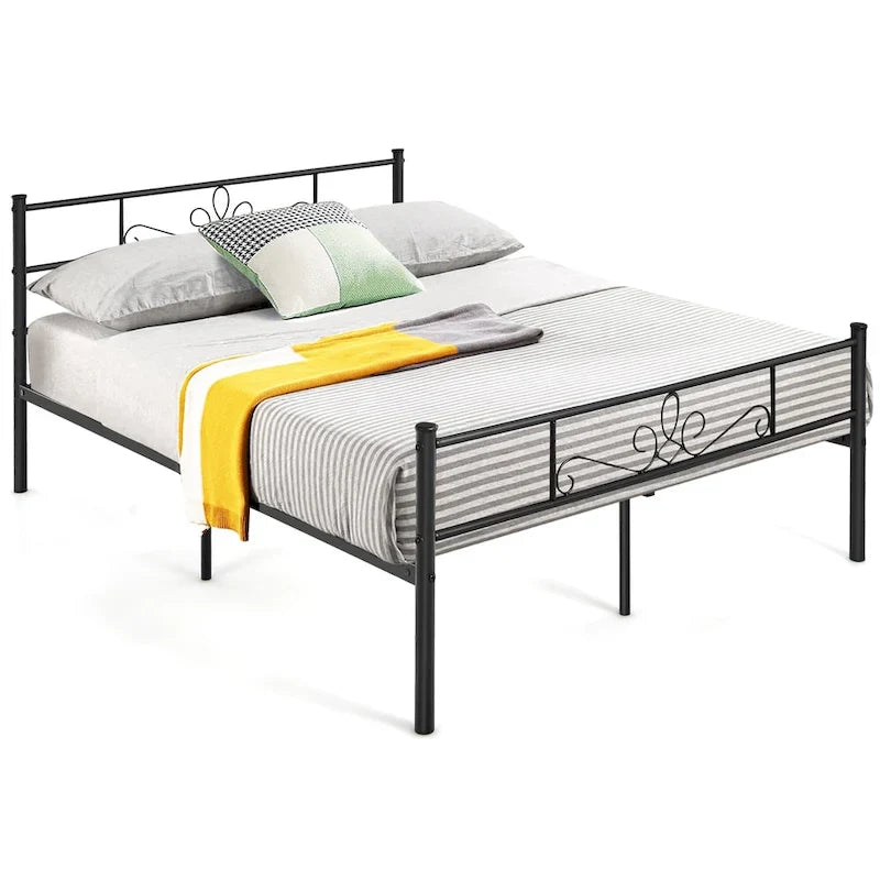 Costway Twin/Queen/Full Metal Platform Bed Frame with Headboard and