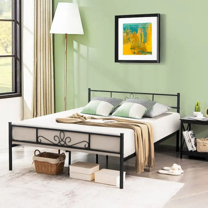 Costway Twin/Queen/Full Metal Platform Bed Frame with Headboard and