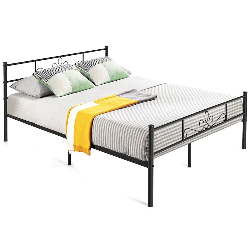 Costway Twin/Queen/Full Metal Platform Bed Frame with Headboard and