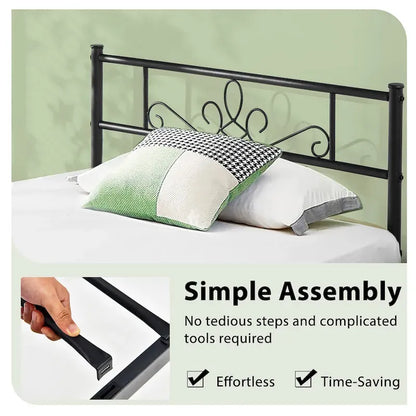 Costway Twin/Queen/Full Metal Platform Bed Frame with Headboard and