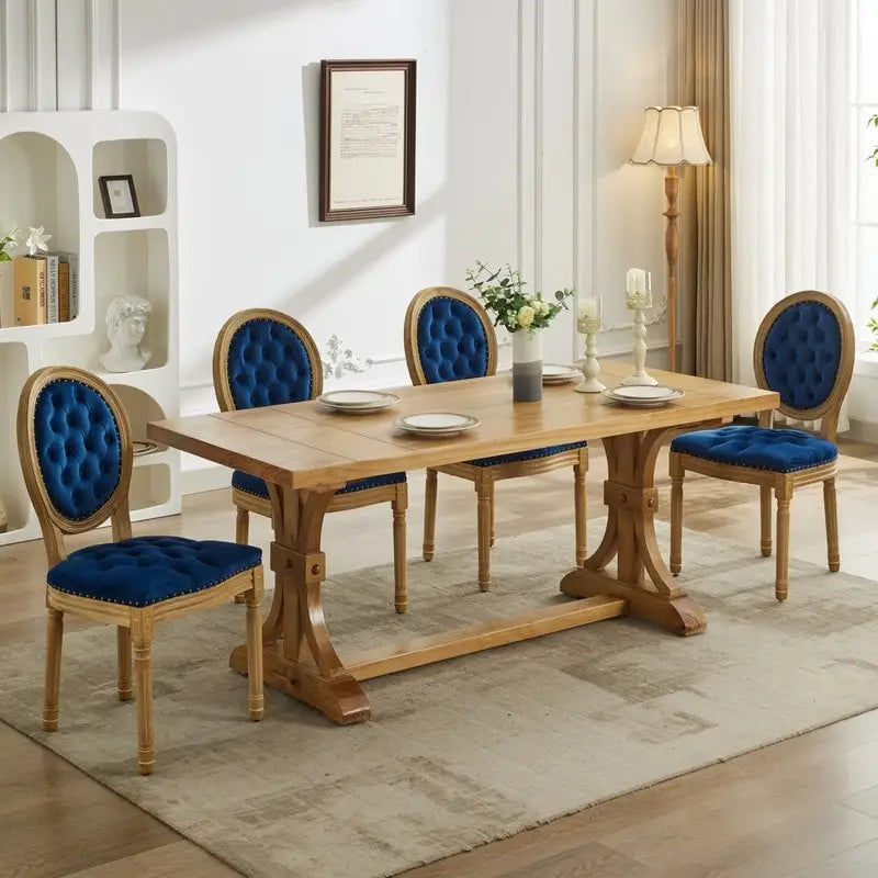 French Dining Chair with Nailhead Trim Set of 4