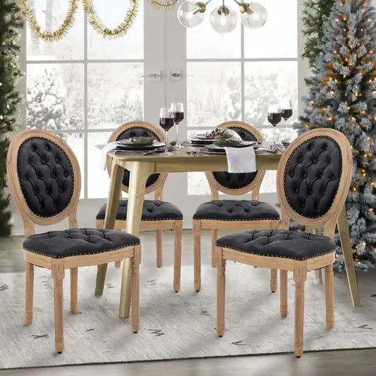 French Dining Chair with Nailhead Trim Set of 4