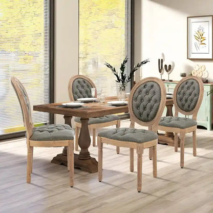 French Dining Chair with Nailhead Trim Set of 4