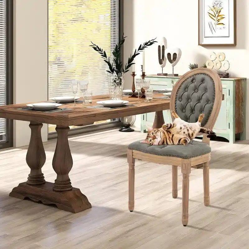 French Dining Chair with Nailhead Trim Set of 4