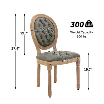 French Dining Chair with Nailhead Trim Set of 4