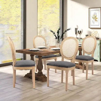 French Dining Chair with Nailhead Trim Set of 4