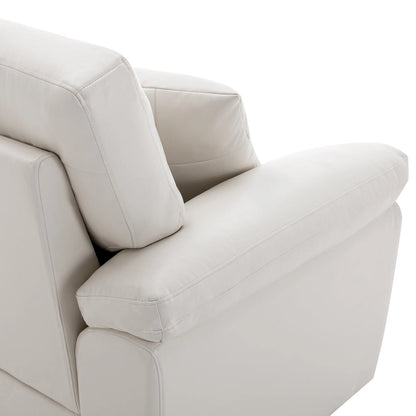 Upholstered Living Room Set, 4 Pieces - Faux Leather Chair, Loveseat, sofa with Ottoman