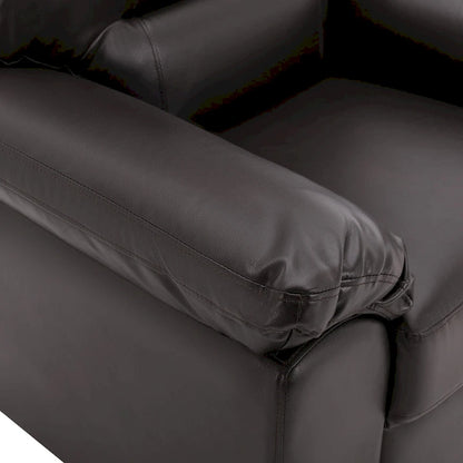 Upholstered Living Room Set, 4 Pieces - Faux Leather Chair, Loveseat, sofa with Ottoman