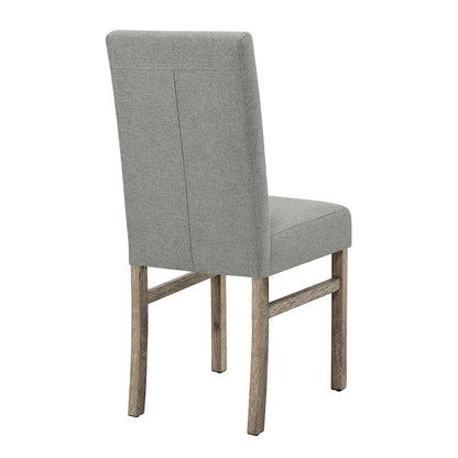 Rustic 5-Piece Dining Set with Small Space Rectangular Table & 4 Upholstered Chairs