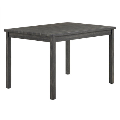 Rustic 5-Piece Dining Set with Small Space Rectangular Table & 4 Upholstered Chairs