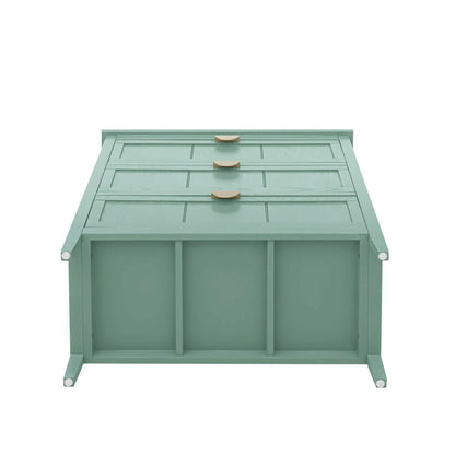 American Style 3-Drawer Vertical Chest Cabinet with Golden Handle for bedroom, living room