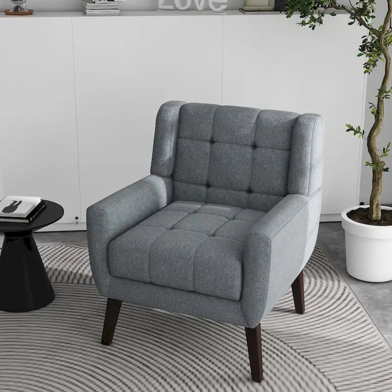 Tufted Arm Chair Upholstered Lounge Chair